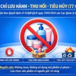 Sở Y tế Quảng Ninh đình chỉ lưu hành, thu hồi và tiêu hủy 77 sản phẩm mỹ phẩm vi phạm