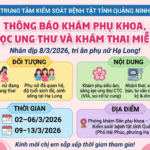 CDC Quảng Ninh tổ chức khám phụ khoa, sàng lọc ung thư vú, ung thư cổ tử cung và khám thai miễn phí nhân dịp Quốc tế Phụ nữ 8/3