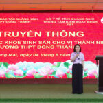CDC Quảng Ninh phối hợp tổ chức truyền thông sức khỏe sinh sản vị thành niên tại Trường THPT Đông Thành